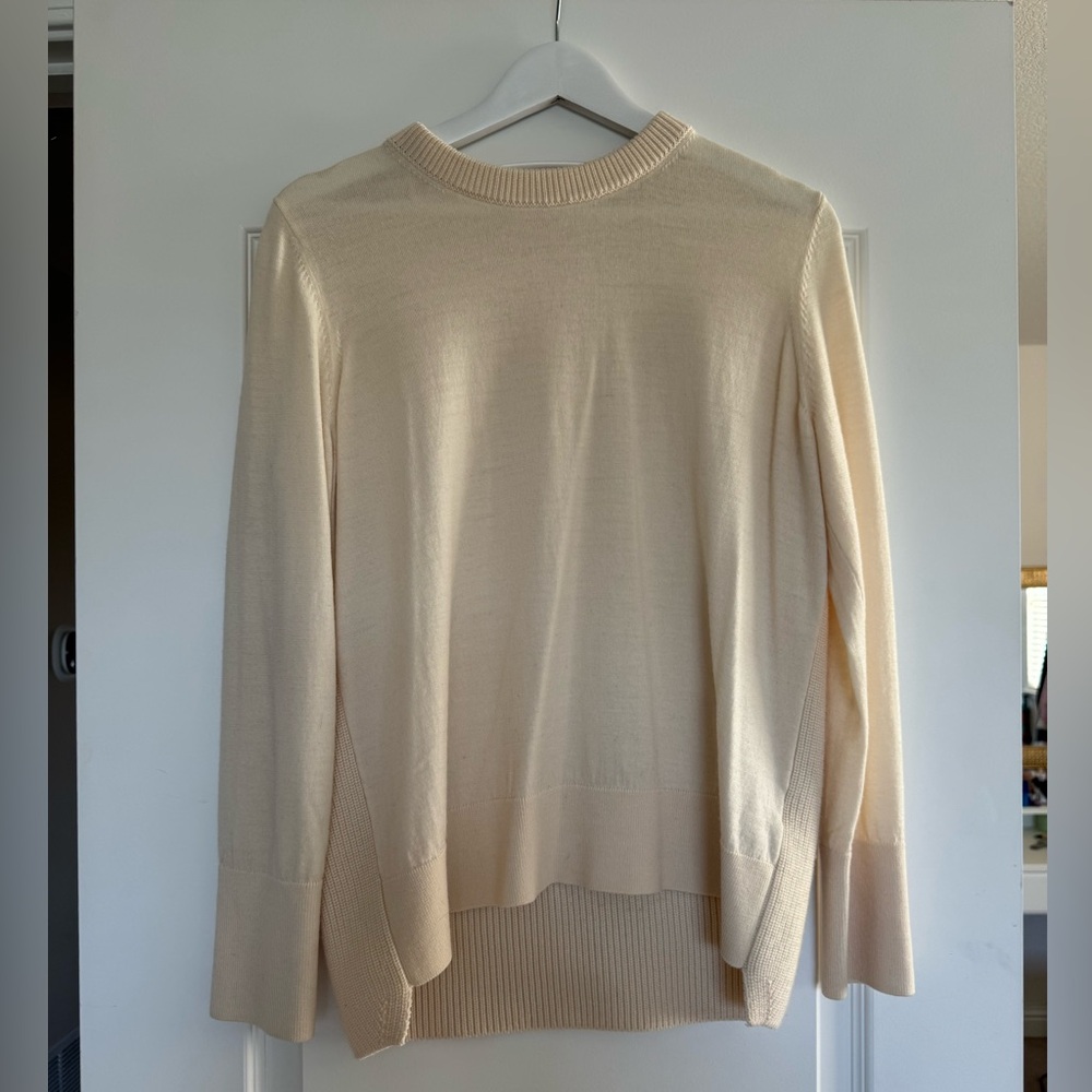 COS 100% wool white sweater, size medium